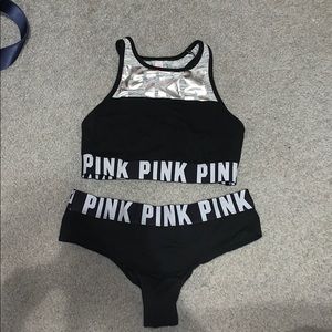 PINK bralette and underwear set